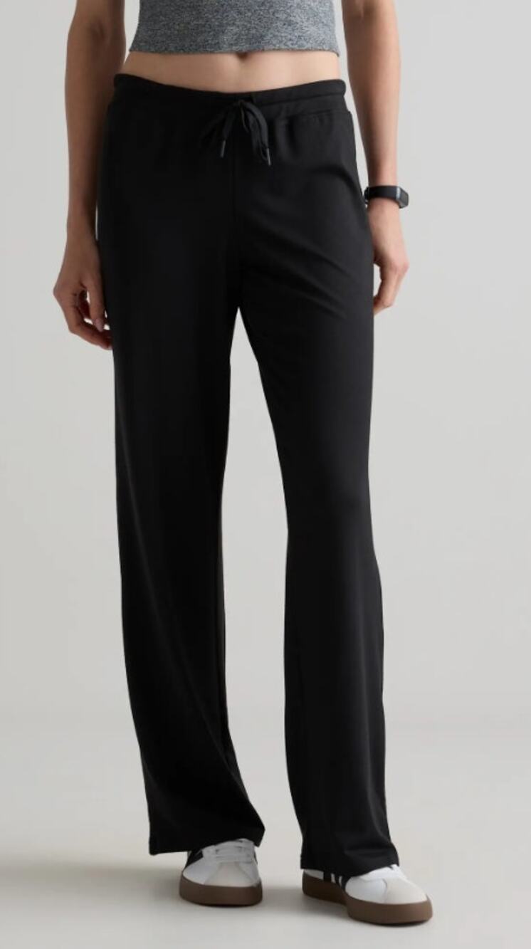 Quince Women's Flow Knit Wide Leg Pants in Black Size Large